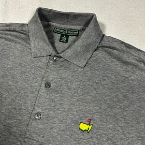 Masters Collection Polo Shirt Mens Small Gray Pima Cotton Short Sleeve Golf Logo